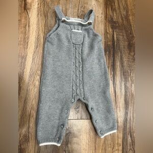 Janie and Jack Gray Knit Baby Outfit 0-3Mo